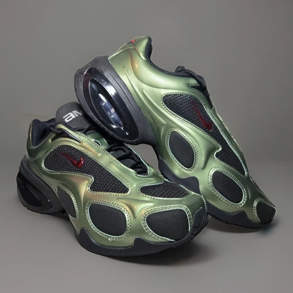 Women's Size 6.5 Nike Air Max Muse Sneakers Black/ Green FV1920-004 Custom